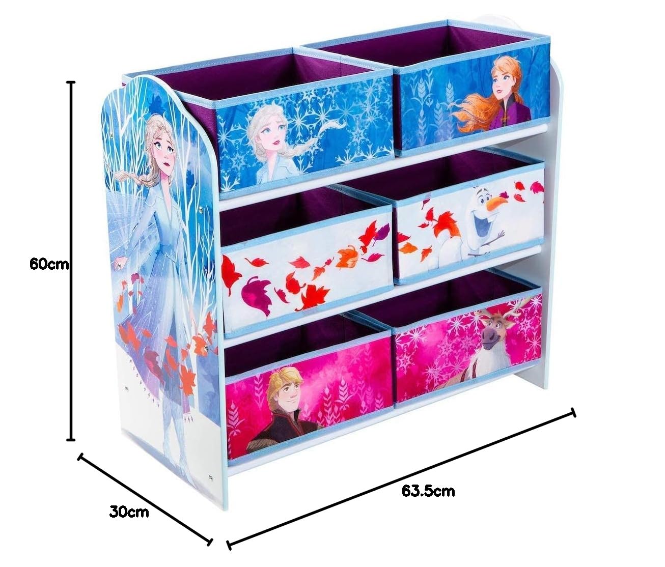 Worlds Apart La Reina de Hielo – Estantería para Guardar Juguetes con Seis Cajas para niños