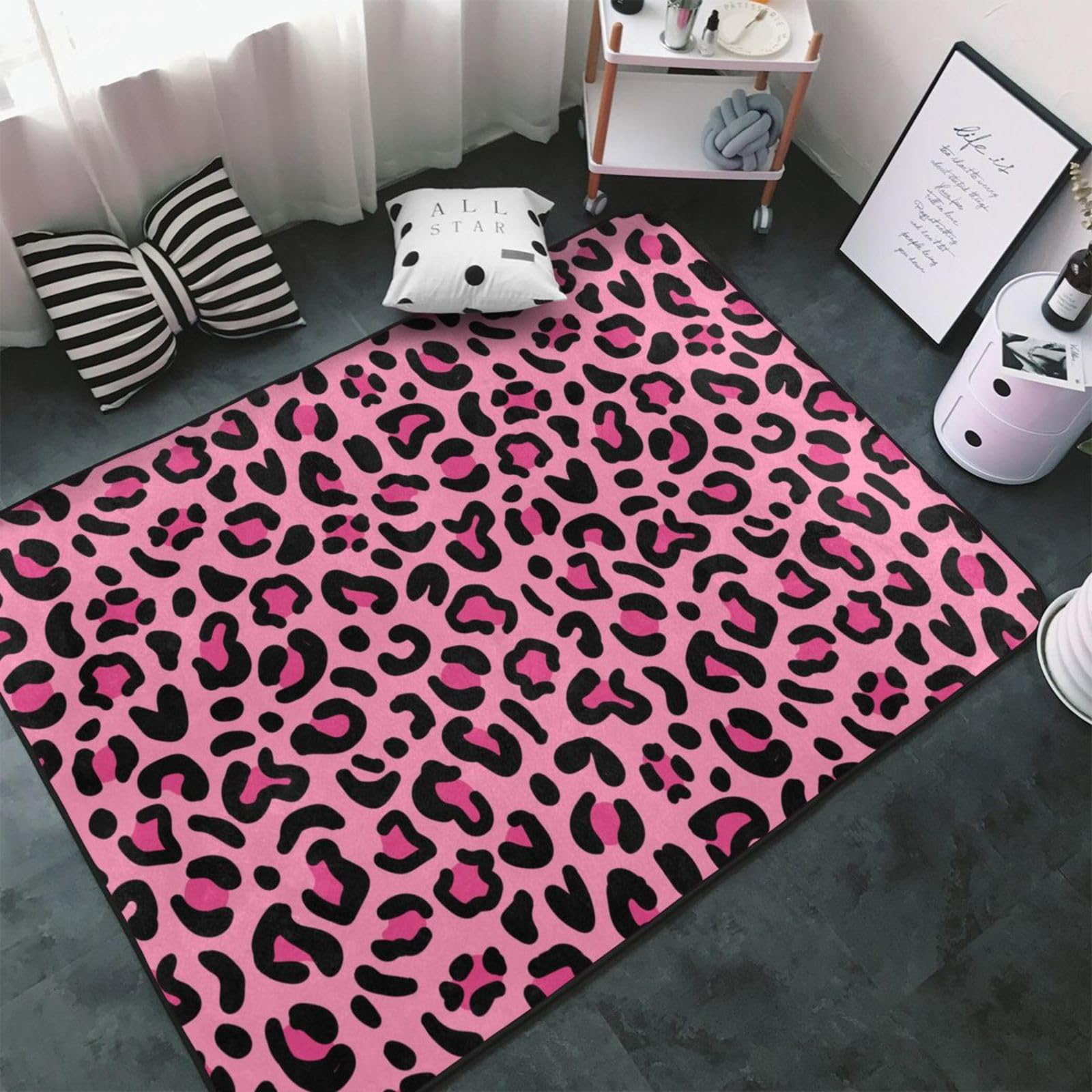 Tapis antidérapant lavable rose doux pour sécuriser et sublimer votre sol de chambre