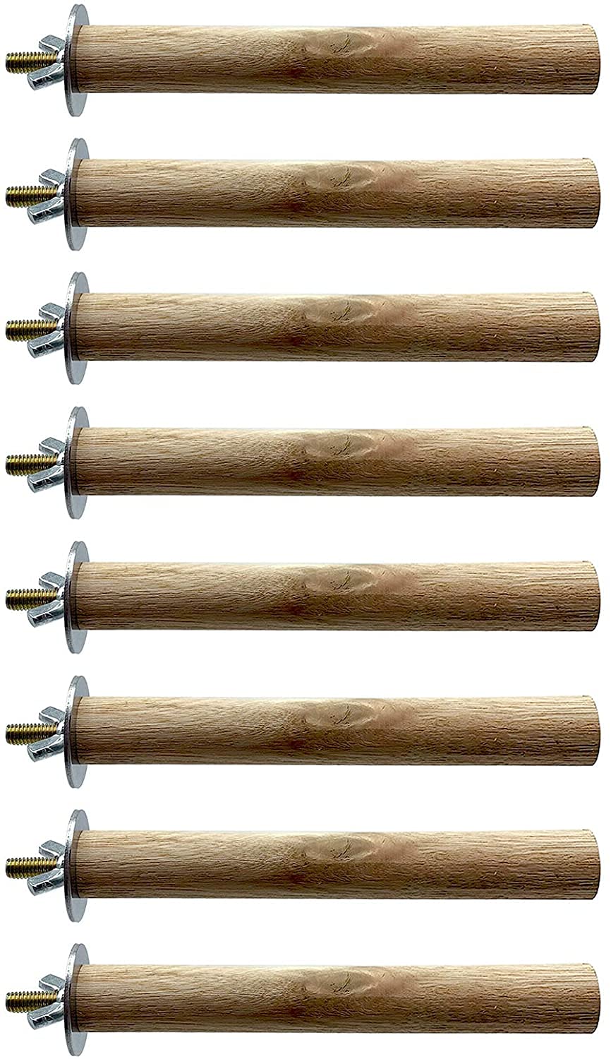 Tfwadmx 8 PCS Parakeet Perch Bird Stand Toy Natural Wood Platform Grinding Nail Cage Accessories for Small Birds Cockatiels Lovebirds Budgie Parrots