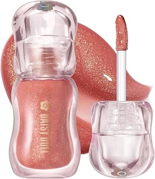 DAISY DOLL by MARY QUANT Daisy Doll by Mary Quant Jewelry Syrup Gloss 03 Twilight Peach Lip Gloss with Glitter, Glossy, Moisturizing Lip
