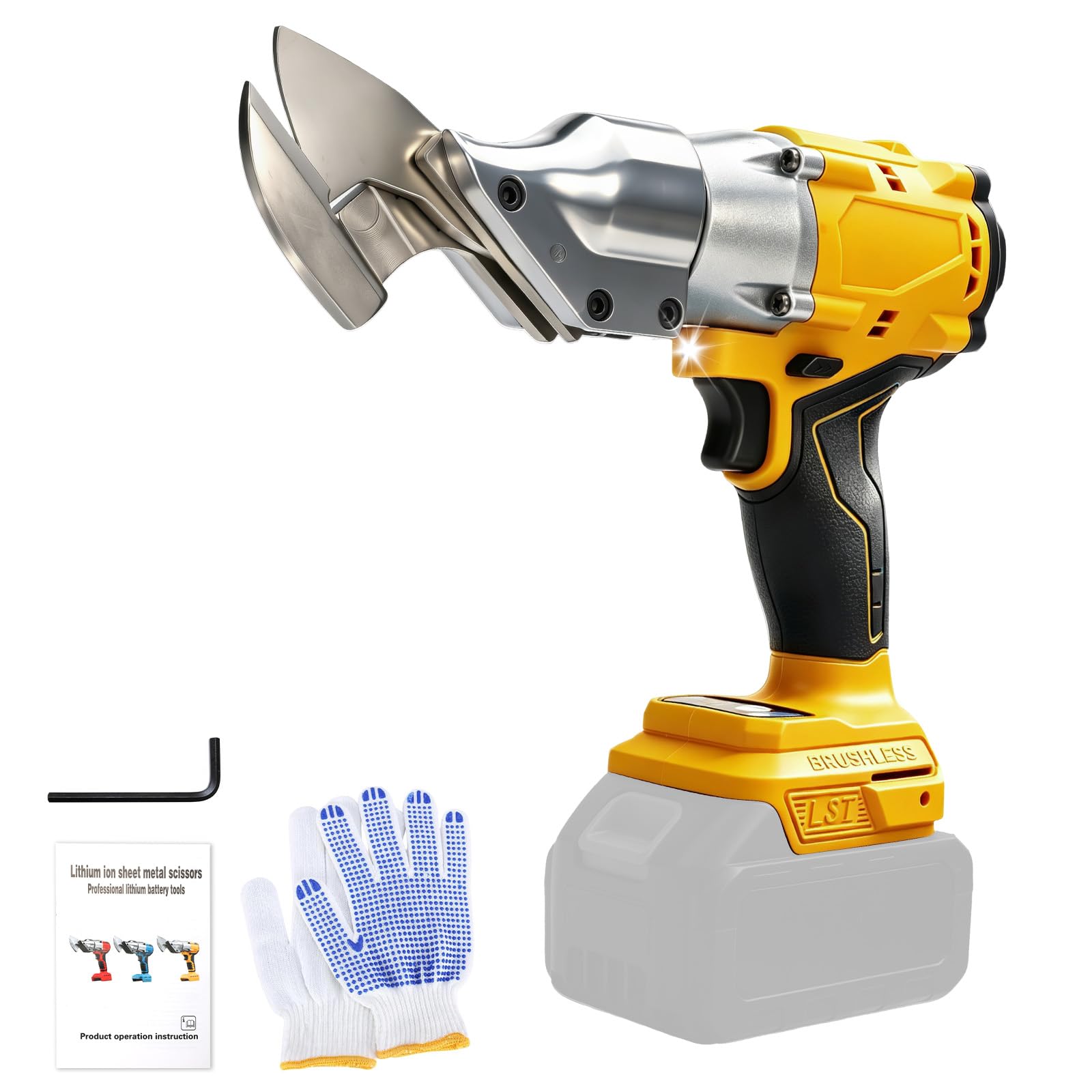 Cizalla de metal inalámbrica compatible con batería Dewalt de 20 V (sin batería)