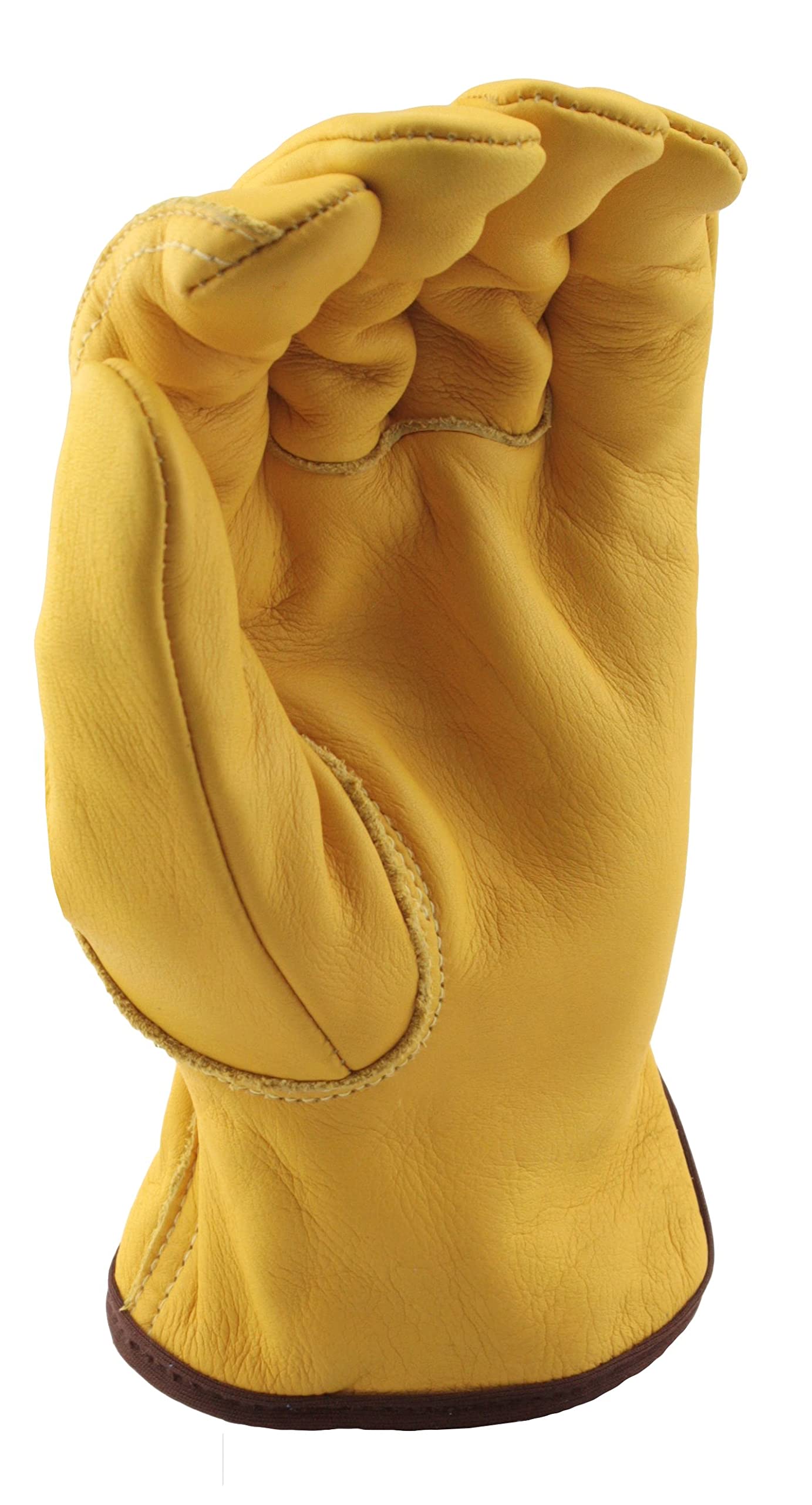 Stauffer Guantes de trabajo de piel de vaca de con forro de Kevlar, resistentes a los cortes, talla L