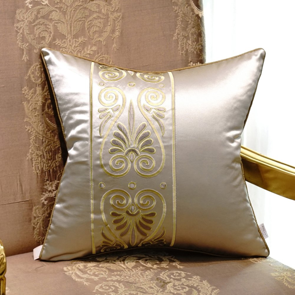 Taie d'oreiller de style européen 60x60cm avec garnissage PP coton dense
