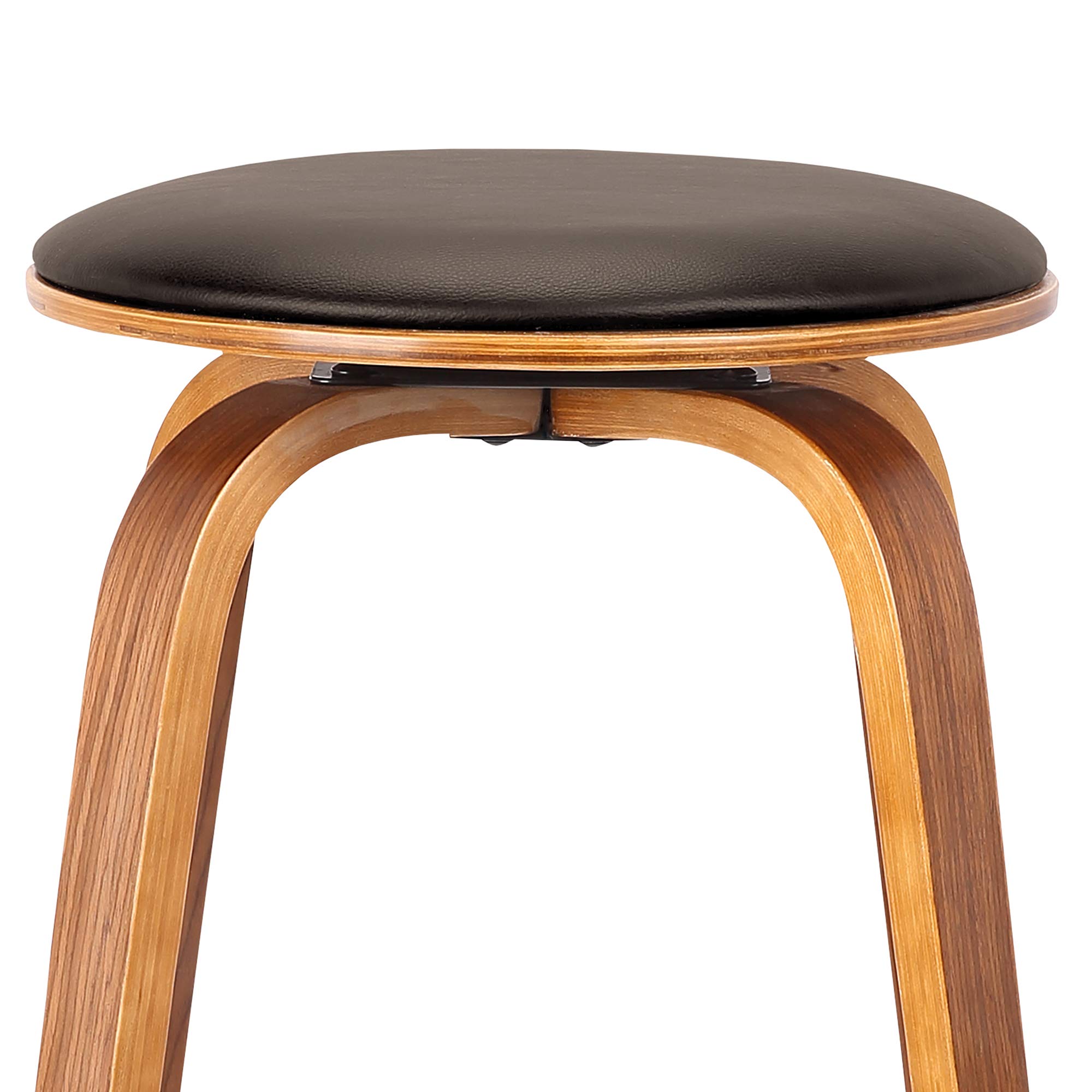 Harbor Mid-Century Taburete giratorio con altura de mostrador sin espalda, marrón/nogal/26 pulgadas 2