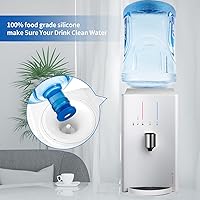 Vista 4 de Tapa de Jarra de Agua de 5 Galones Reutilizable - Antiderrames 55mm, Tapas para Dispensador de Agua de Botella de Silicona, Tapas de Reemplazo