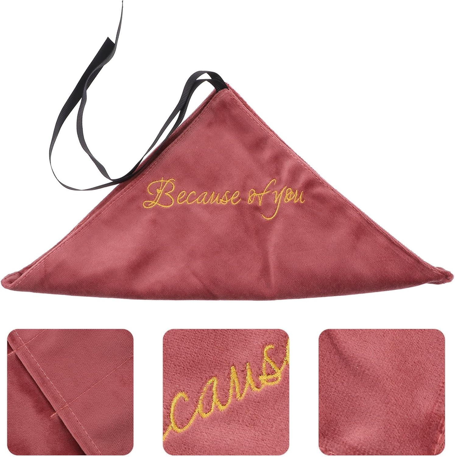 Soft Pink Plush Chopsticks Bag for Travel Cutlery and Forks Storage image 5