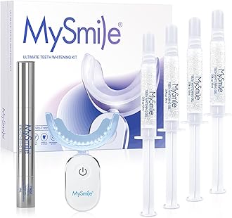 MySmile 4Pcs 35% Non-Sensitive Teeth Whitening Gel Refill Pack Kit for Whitening Teeth - Effective Painless Carbamide Peroxide Enamel Safety Mint Flavor Teeth Whitener
