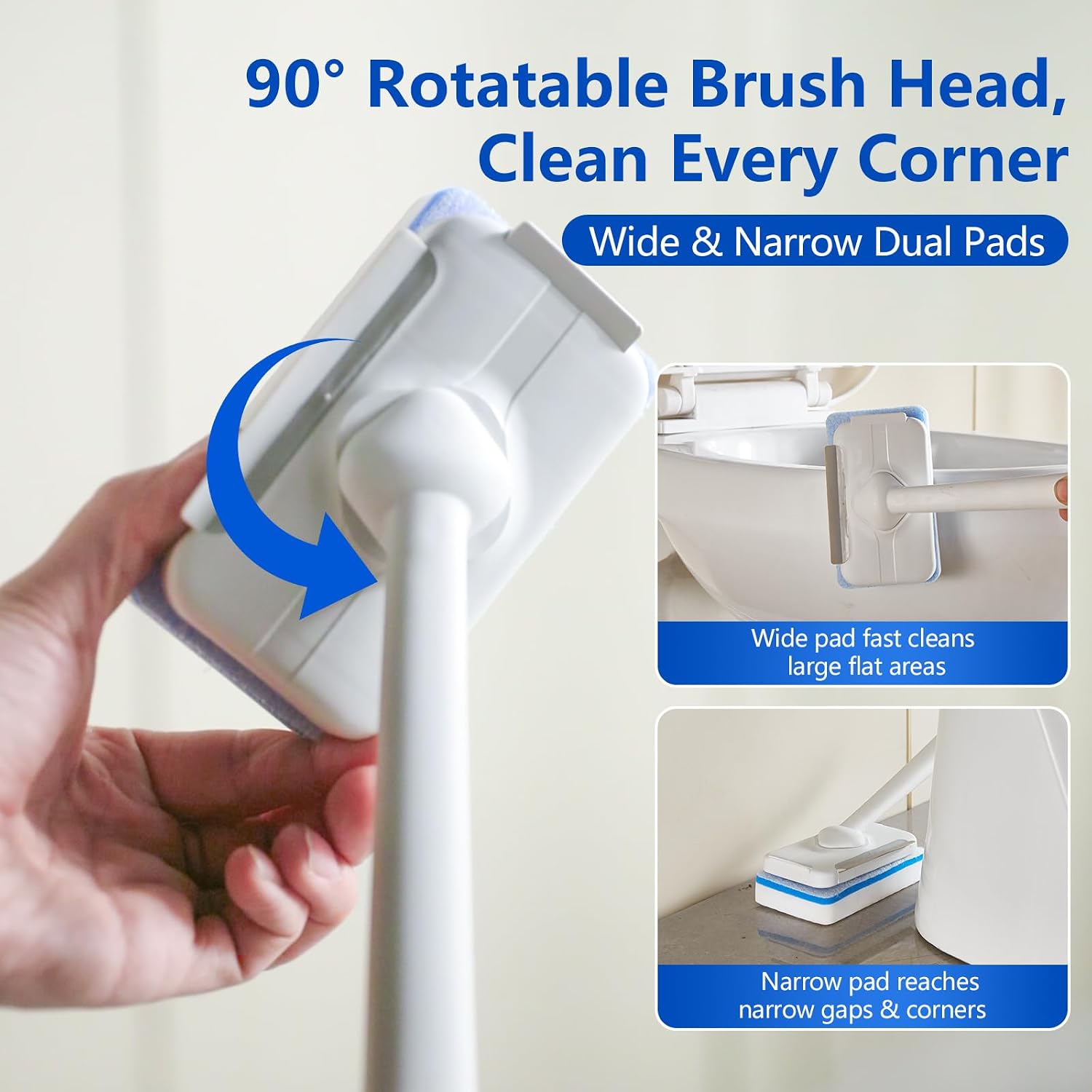 Magic Sponge Eraser Scrub Brush,6 Melamine Sponges Refills,Bathtub Shower