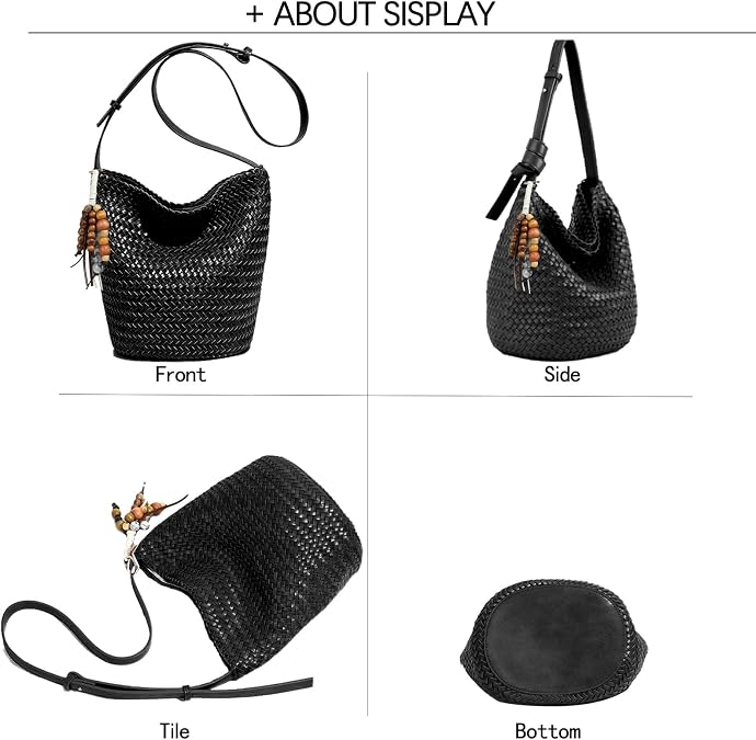 JINMANXUE Woven Tote Bag For Women, Female Handbag and Purses, Fashion Vegetable Basket Bag, Causal Shoulder Crossbody Bags