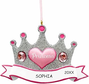 Personalized Dibsies Princess Kids Ornament Princess Crown
