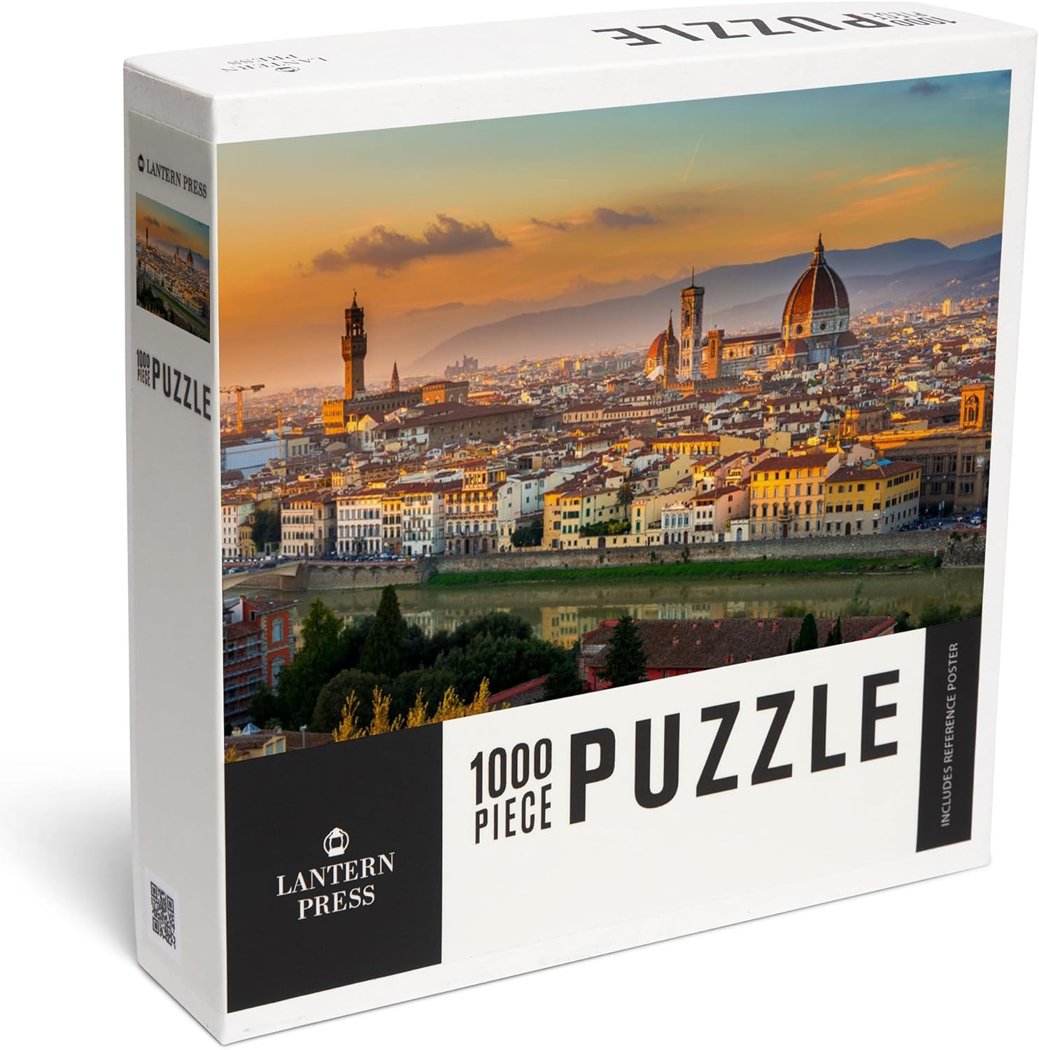 Lantern Press Florence, Italy, Sunset View of Duomo and City 1000 Piece Jigsaw Puzzle for Adults, Made in USA with Reference Poster