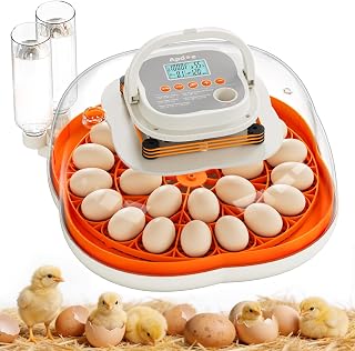 APDOE Egg Incubators for Hatching Eggs, Temperature and Humidity Control, Automatic Egg Turning, Egg Candler, External Water Bottle, Air Vent, for Chicken, Duck & Quail Eggs, 25 Eggs