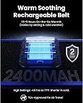 BOB AND BRAD ThermoRed Massager de ceinture de chauffage pour le bas dos support, sans fil Wearable près de la chaleur infrarouge & Enveloppe arrière lombaire rouge avec vibration réglable, cadeau pour la famille