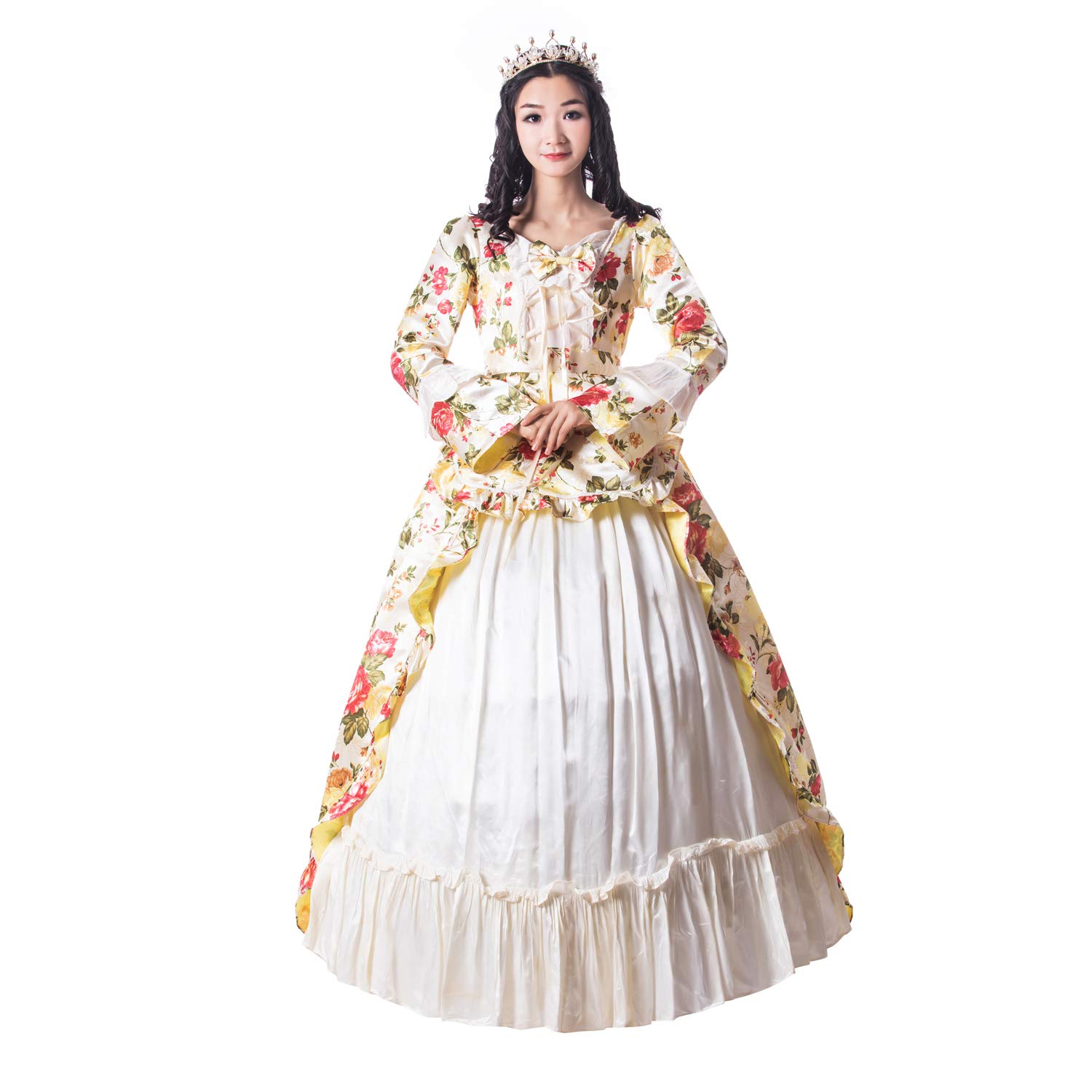 [KEMAO] ドレスビクトリア朝中世のレトロなレードレスの女性メイド裁判所ドレスゴシックため宮殿衣装