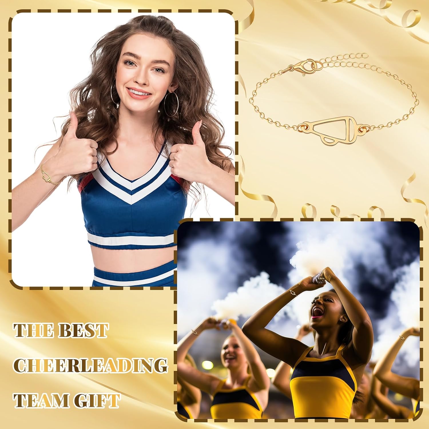12 Pcs Cheer Gifts Bracelets Bulk Adjustable Team