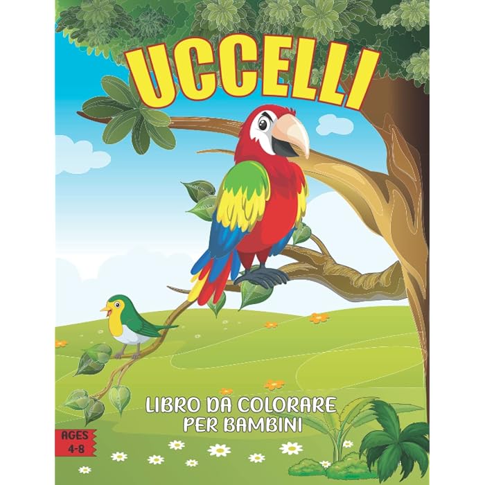 Libro Da Colorare Educativo Uccellini - Attività Per Bambini (età 5-500 Anni) - Made In UK