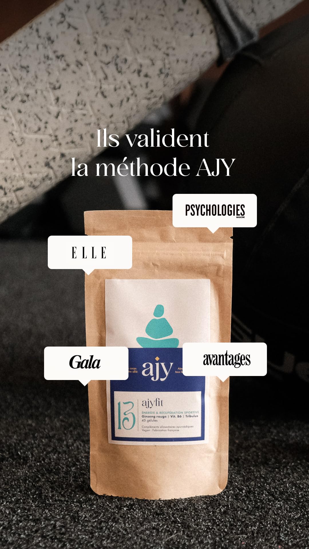 AJYFIT Energie, récupération sportive & concentration | Tribulus, vitamine B6 et ginseng rouge | 100% naturel, 45 gélules