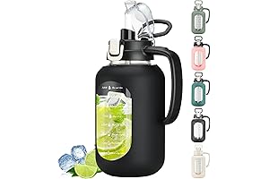 SieroZur 64oz Glass Water Bottle: Stay Hydrated and Refreshed