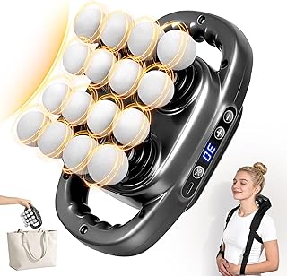 UOTT Mini Curved 16-Head Massage Gun Deep Tissue, Ergonomic Back Massager | Pain Relief, Neck, Leg & Foot Massager Tool, 30 Levels & 3 Modes, Full Body Muscle Recovery and Relaxation
