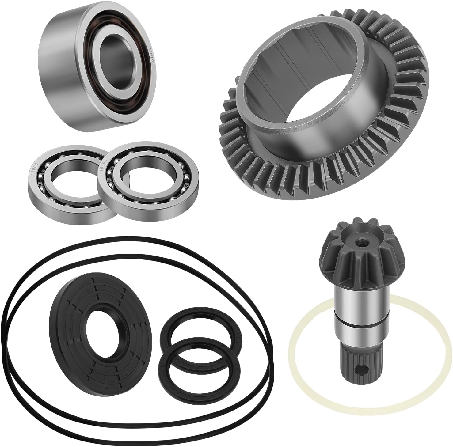 M MATI Front Differential Ring & Pinion Gear Set w/Bearing Oil Seal For Polaris RZR 570 800 900 Ranger 570 900 Crew 1000 Diese-l Sportsman ACE 325 570 1000 2011-2025 3235441 3239381 3235174 3236682