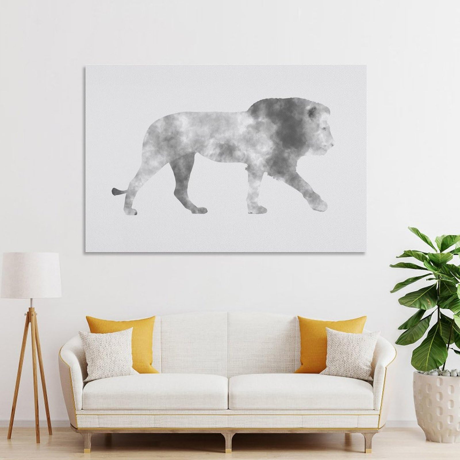 Junmoney The Lion Decorative Canvas Print, 20x30inch(50x75cm), for New Home Styling, Lounge Or Bedroom, Wall Decor with Flexible Room Appeal