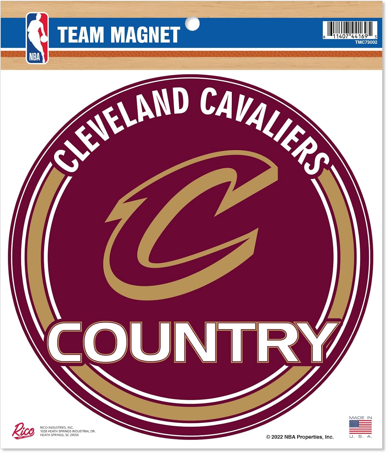 Rico Industries NBA Basketball Cleveland Cavaliers 8" Round Magnet