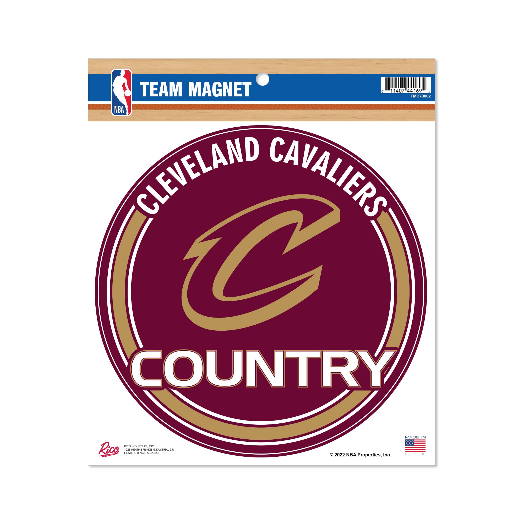 Rico Industries NBA Cleveland Cavaliers 8" Round Magnet — image 1