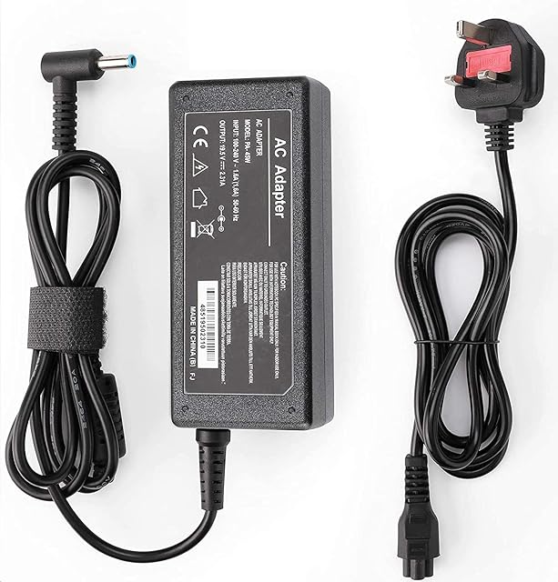 45W HP Laptop Charger, 19.5V 2.31A Notebook Charger with Power Cord Replacement Power Adapter for HP Elitebook Folio, Pavilion Touchsmart, Spectre Ultrabook and More