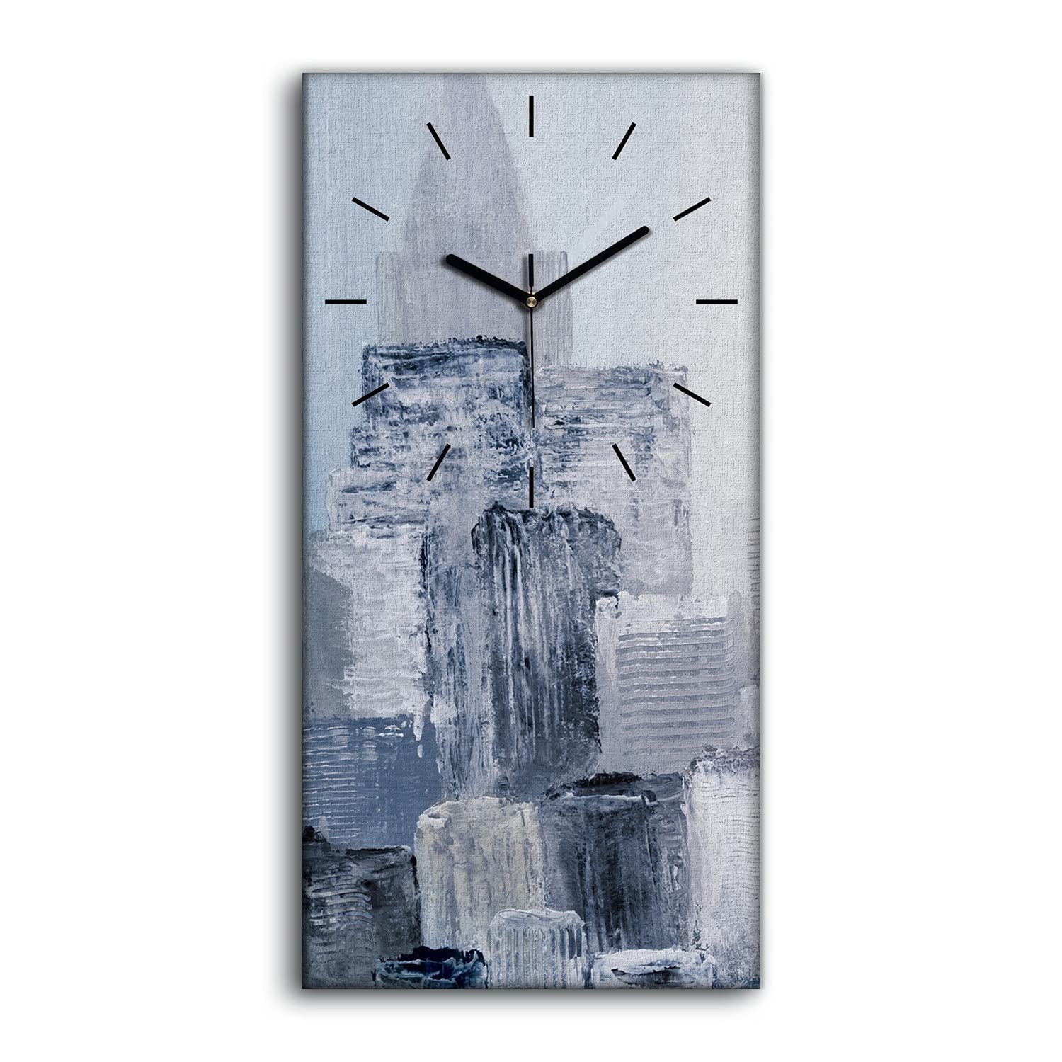 Horloge sur Toile Salon Moderne au Motif Abstrait City Building pour une Ambiance Urbaine Chic 30x60
