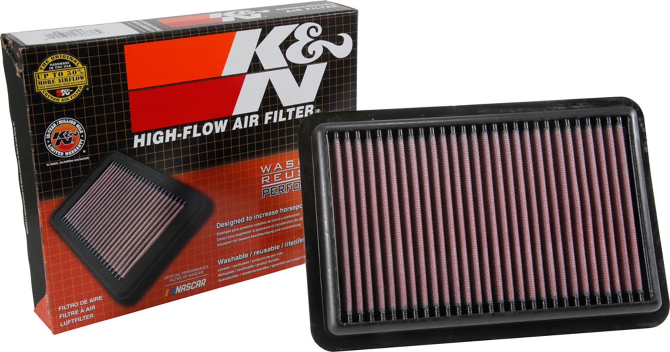 K & N 33 – 3094 Filtro ad Aria, rosso