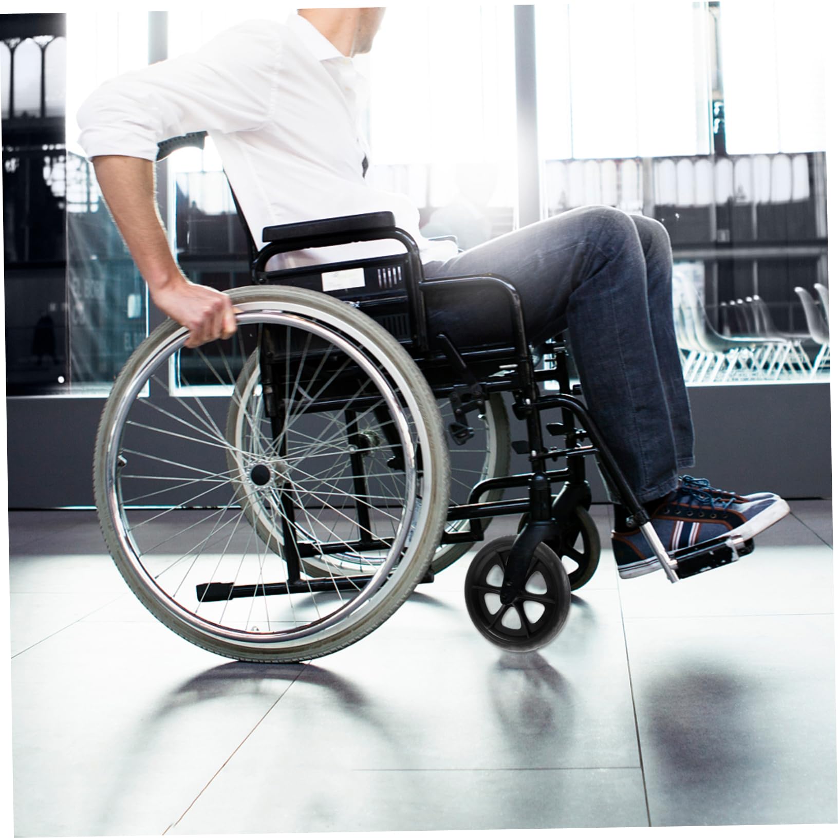 Beavorty 1 Set Wheelchair Front Wheel Multipurpose Wheel Replacement Replaceable Front Wheel Practical Wheelchair Wheel for Wheelchair Wheel for Front Wheelchair Supplies Wheelchair Wheels