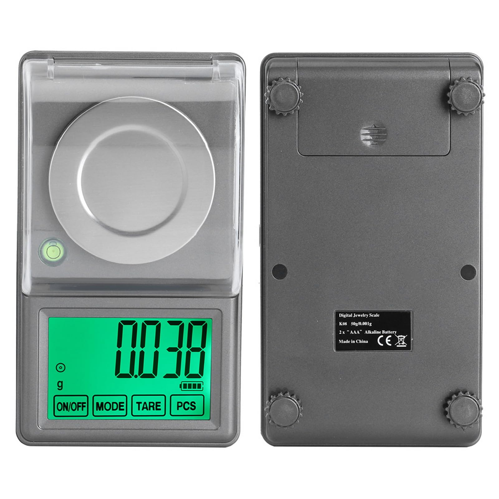 Raguso 50g / 0,001g Mini báscula de joyería Digital de Alta precisión báscula de Laboratorio de balanza electrónica portátil de miligramos