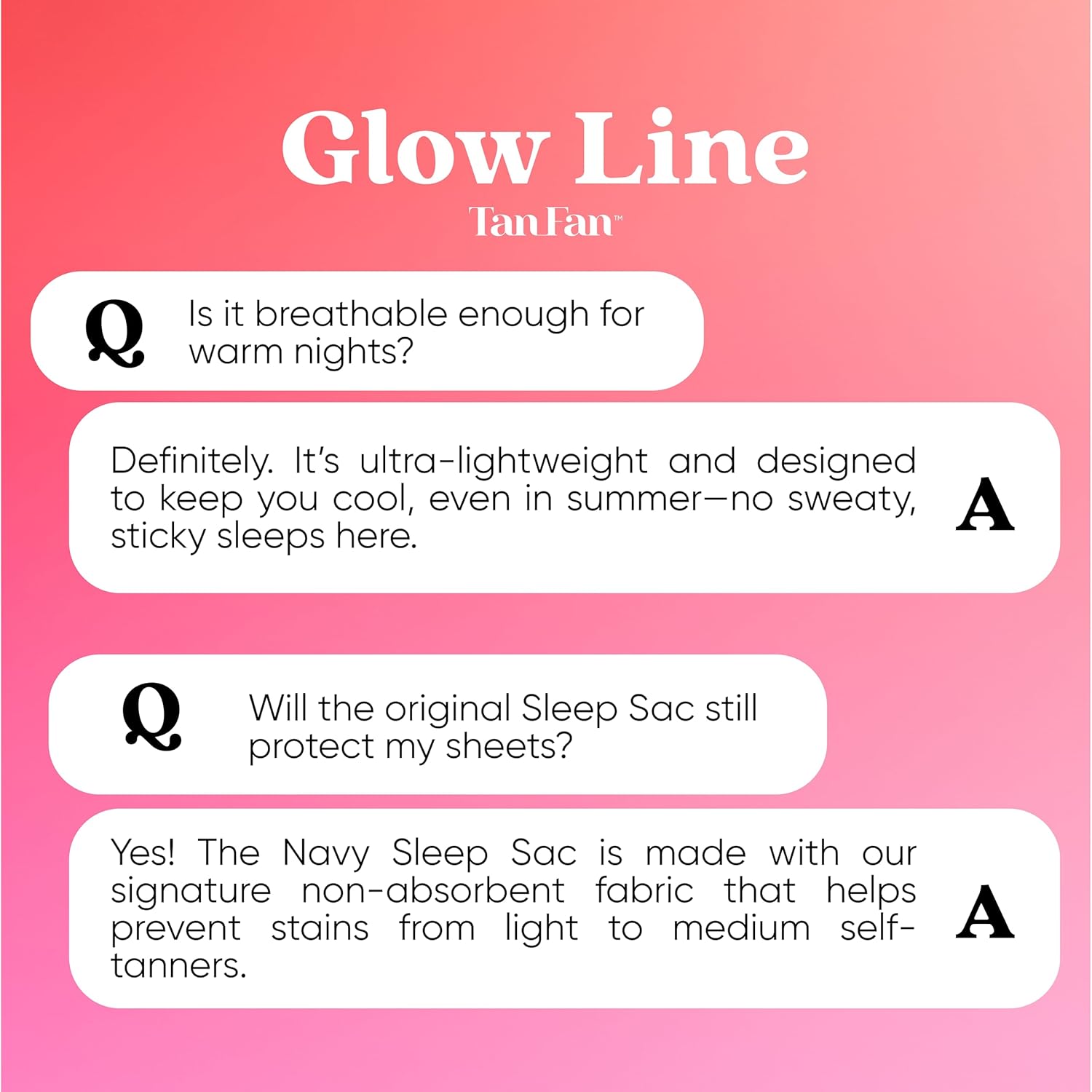 Tan Fan Self Tan Sleep Sac - Keep Sheets Clean from Self Tanner Stains - 100% Cooling Silky Poly Sleeping Sack - Won’t Rub or Absorb Tanning Lotion - Lightweight Large w Foot Openings (Navy)