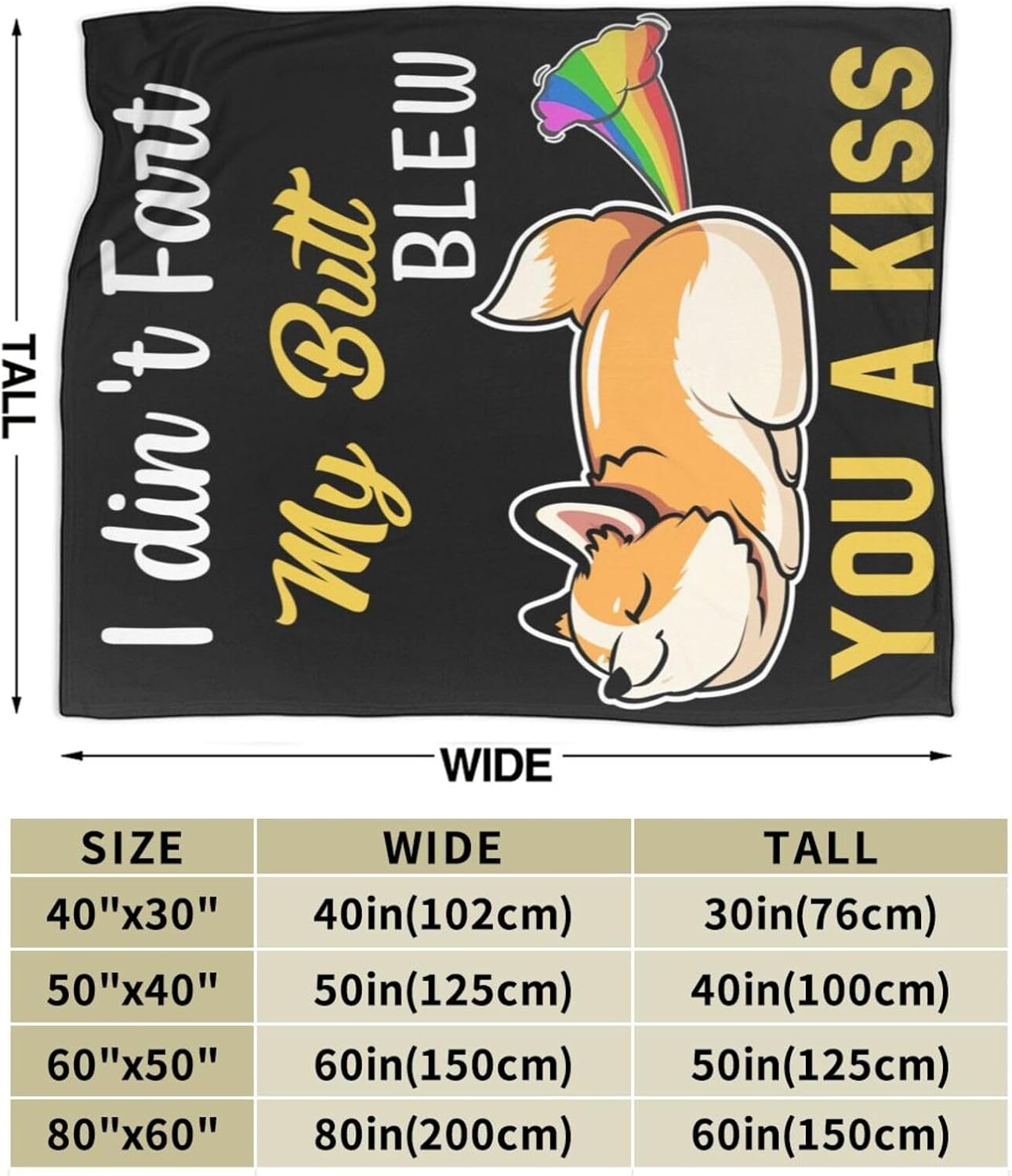 Corgi Blanket Dog Throw Blanket Soft Cozy Warm Fuzzy Fleece Lightweight Plush Merch Animals Decor Gifts Corgi Lover for Man Woman Boy Girl Couch Bedding Sofa 50"X40" - Image 3