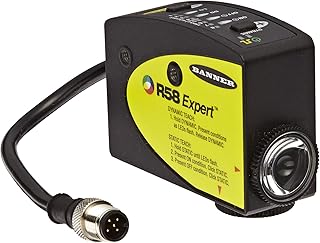 Banner R58ECRGB1Q Expert Registration Mark Sensor, Parallel Sensing Image Orientation, 5-Pin Euro-Style QD Connector, 10-30 VDC Supply Voltage, Bipolar (PNP and NPN) Output, 10 mm Sensing Range