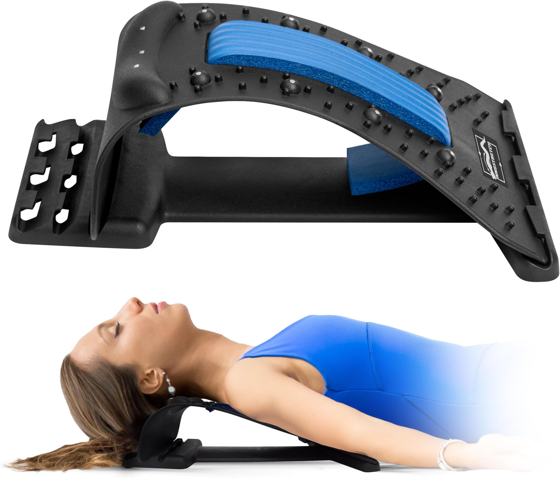 Neck Stretcher – Cervical Decompression Device for Pain Relief - Relaxes Neck and Shoulders - 3 Adjustable Settings - Release and Take Control of Your Spinal Health