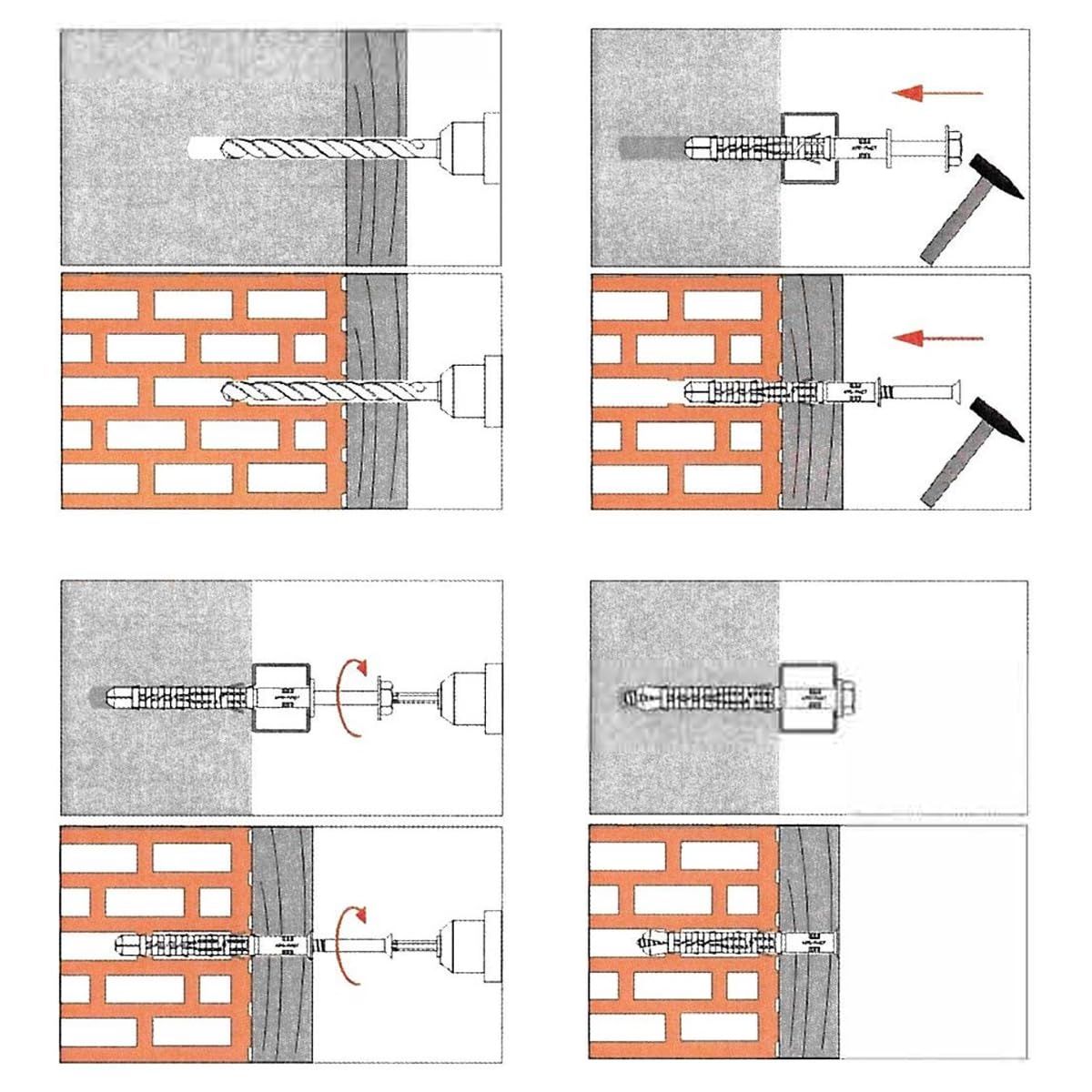 KPS-FAST Rahmendübel Senkkopfschraube Fensterrahmendübel Spreizdübel Kragen ETA (25 Stück Ø 10x230 mm)