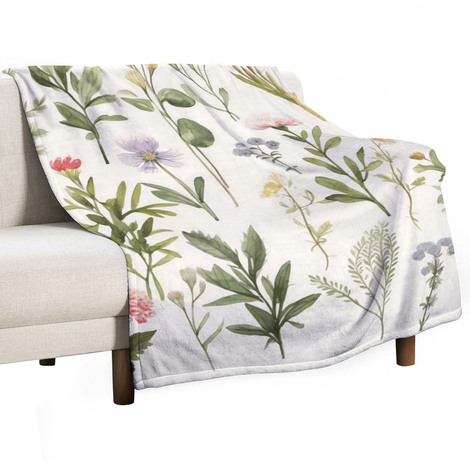 Couvertures douces et chaudes légères et confortables avec fleurs