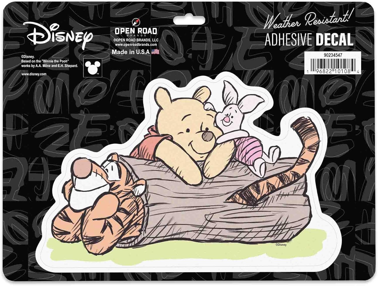 Disney Winnie The Pooh Adhesive Vinyl Decal - Adorable Winnie The Pooh Sticker for Car - Perfect for Disney Fans