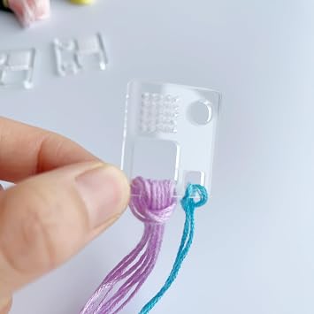 Set of 100 Mini Acrylic Floss Swatches, Floss Drops with Thread Swatch, Variegated Thread Floss Drops 100 PCS