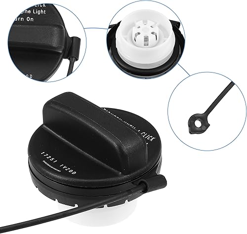 Miniatura 3 de ACROPIX Tapa de tanque de combustible para Nissan Altima Frontier, paquete de 1 unidad, color negro