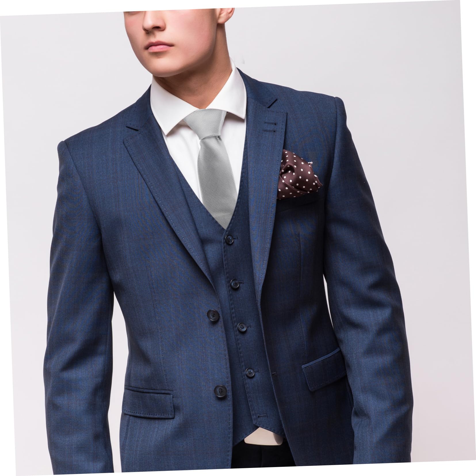 PACKOVE corbata decorativa abrazaderas clip de corbata Accesorios de disfraces s de hombre pañuelo accesorios hombre gemelos antiguos para marido Metal Grey