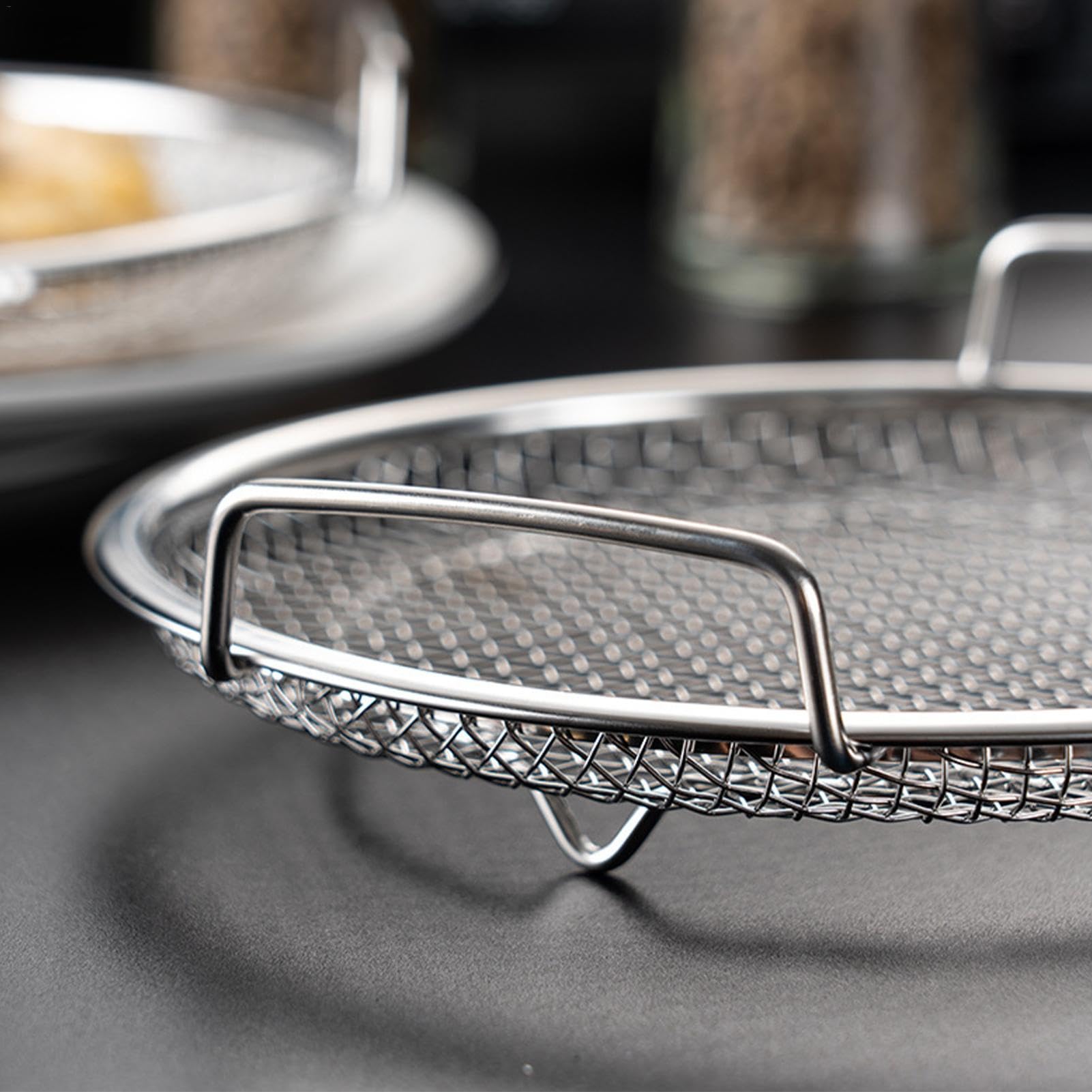 Filtro Rete Per Olio Da Frittura - Acciaio Inox, Vassoio Filtrante Con Doppie Maniglie - Foto 4