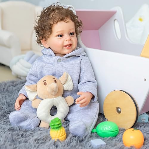 iCradle Muñecas de bebé Reborn, muñeca realista de 22 pulgadas, cuerpo completo de silicona de vinilo hecho a mano, juego de regalo para niños