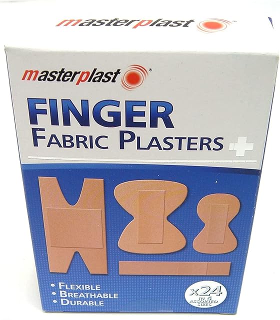 Fabric Plasters Finger Plasters Fabric Bandage First Aid Plaster Strip x 24