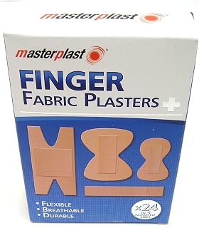 Fabric Plasters Finger Plasters Fabric Bandage First Aid Plaster Strip x 24