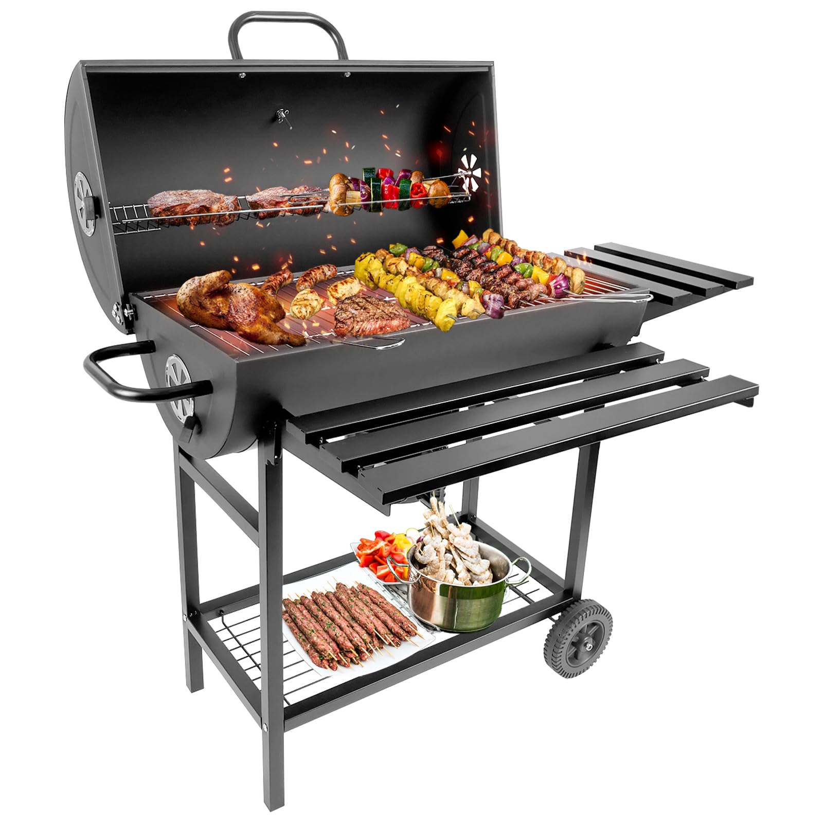 Amazon.com: paxlloonge Charcoal Grill with Temperature Gauge