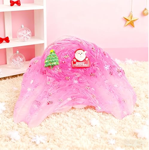 Miniatura 7 de Slime de Cristal de Navidad Rosa y Verde de 2 Paquetes para Niños, Slime para Medias de Navidad para Niños - Kit de Juguetes de Slime, Regalos de