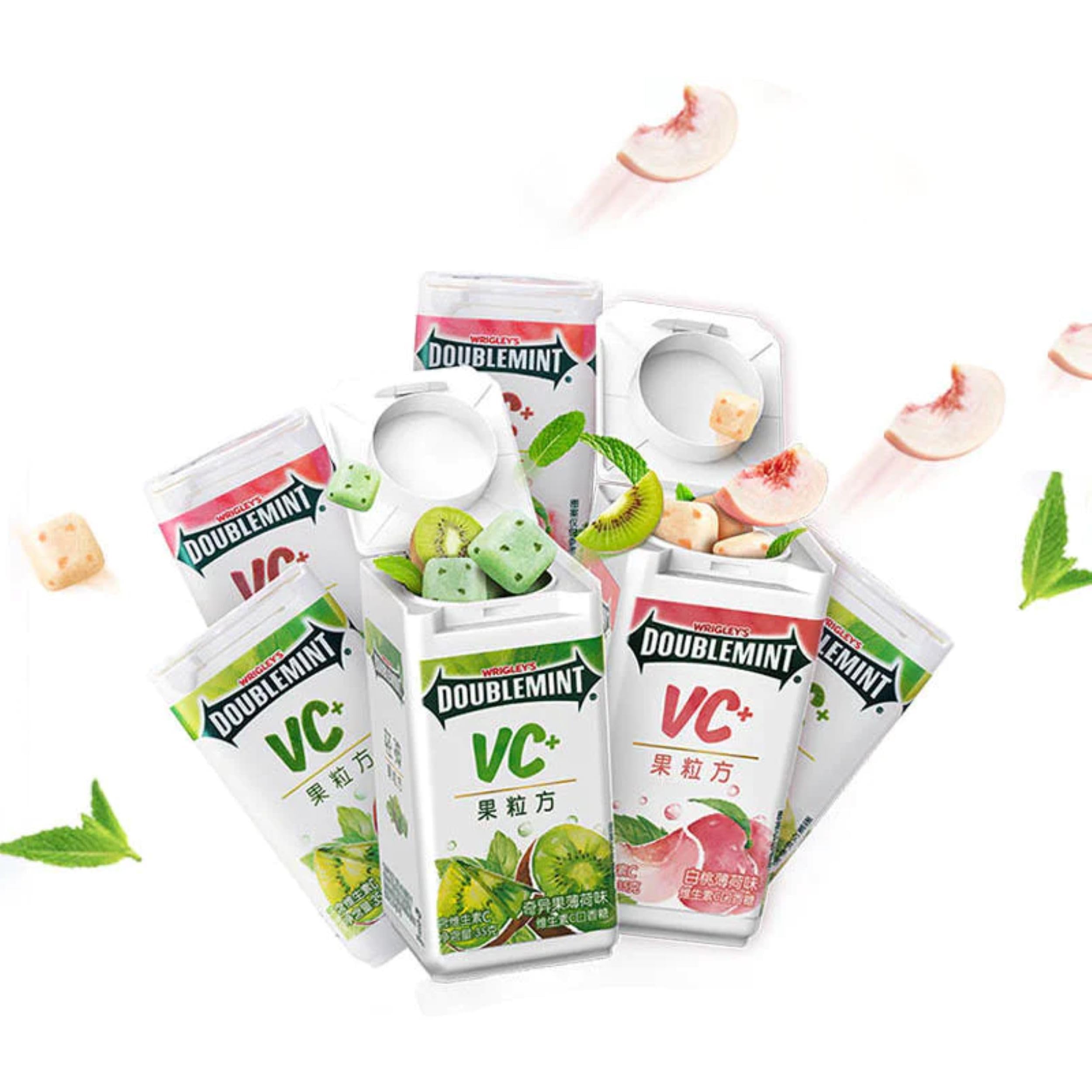 D.O.U.B.L.E.M.I.N.T WRIGLEYS VC+ Exotic Gum- VITAMIN C (32 Pieces)