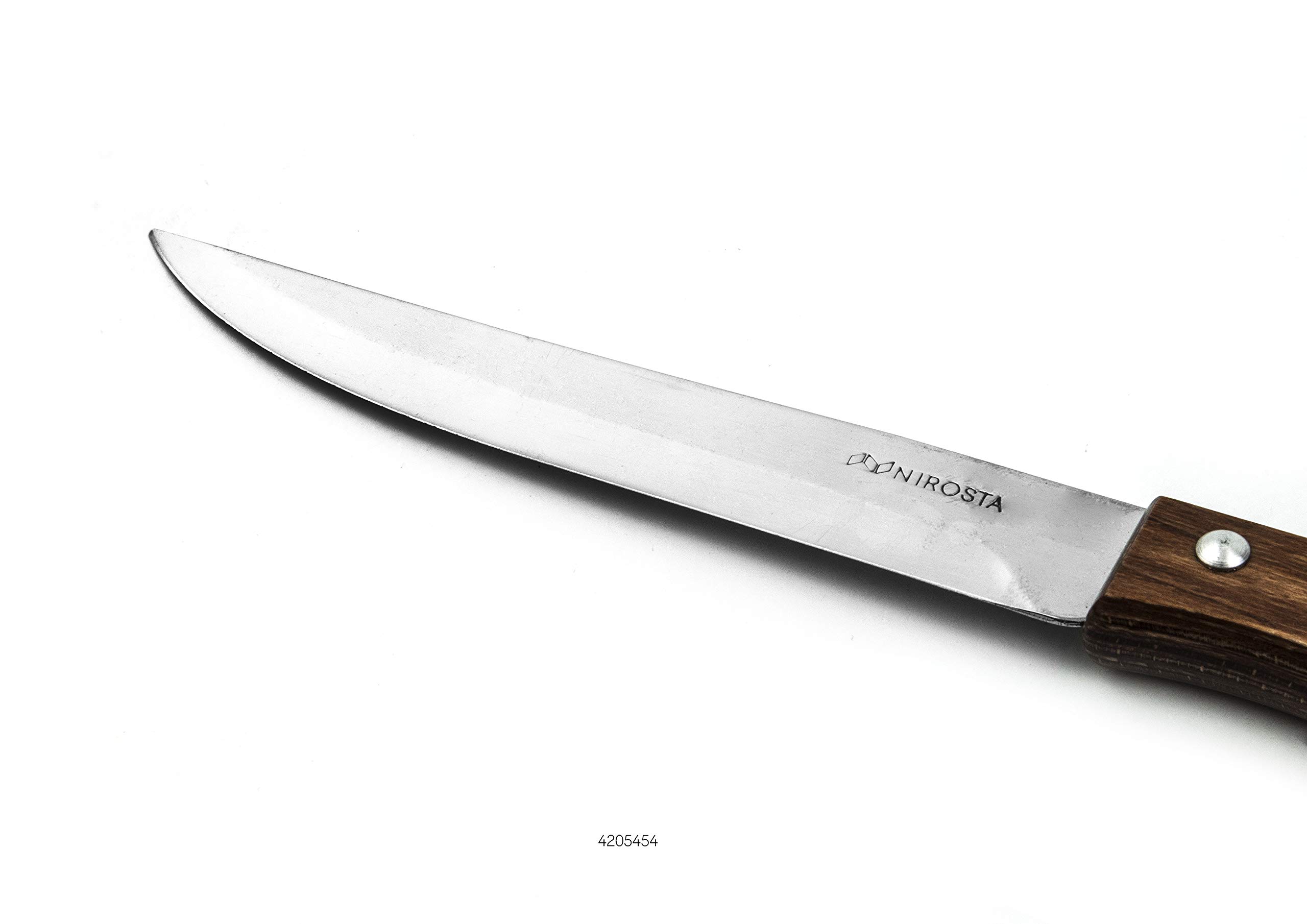 Nirosta FACKELMANN Coltello multiuso con lama in acciaio inox affilata manico legno pressato packawood, 22 x 2 cm, 1 pezzo